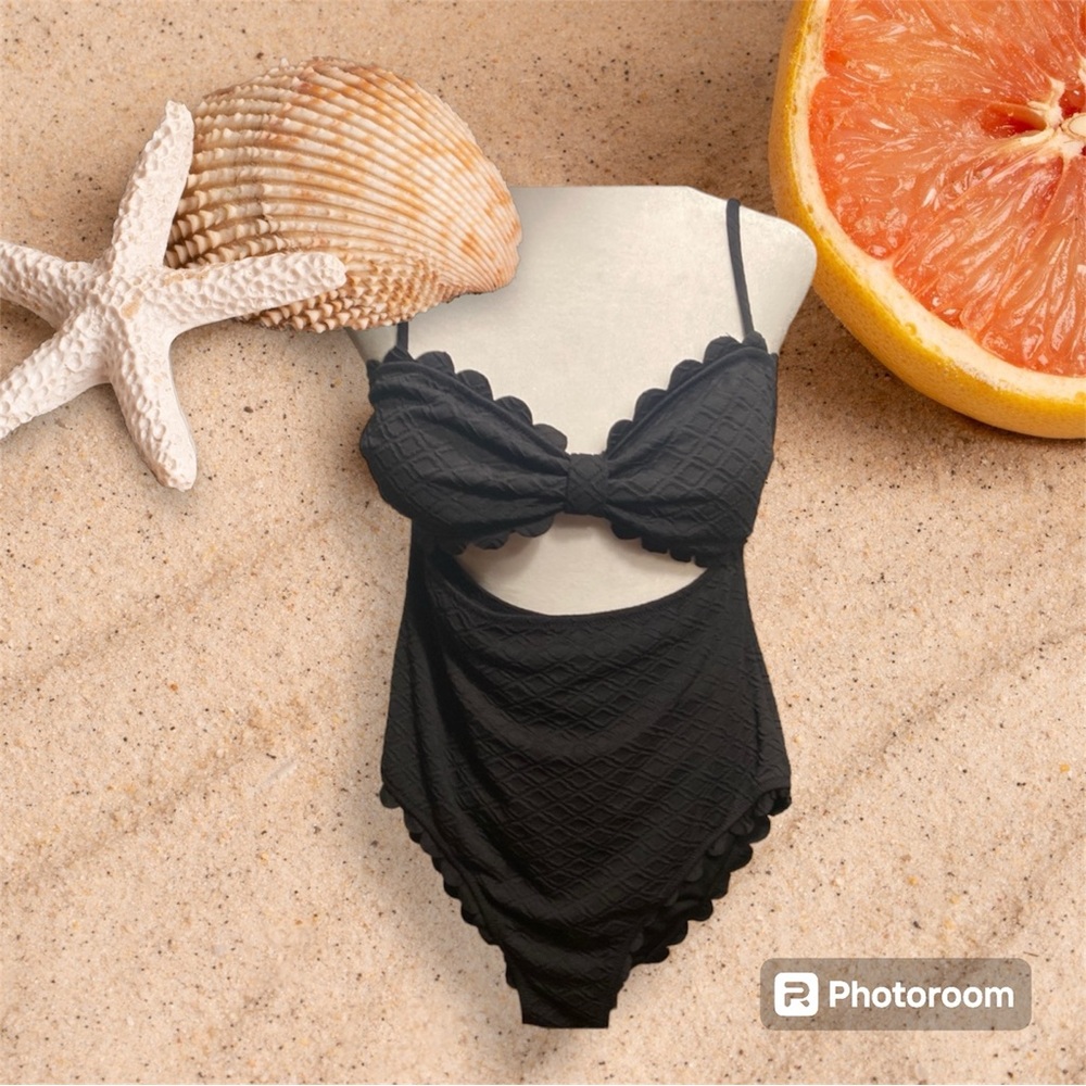 New black one piece swimsuit